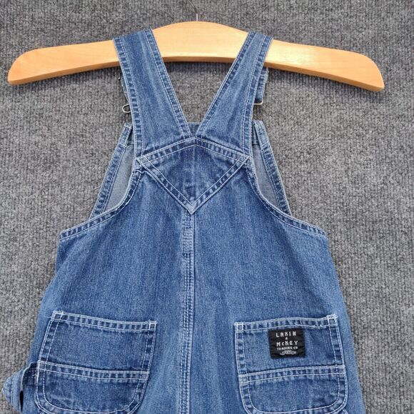 Lakin McKey Toddler Denim Bib Overalls Blue 18M Buckle Carpenter Pocket Cotton - Picture 6 of 12